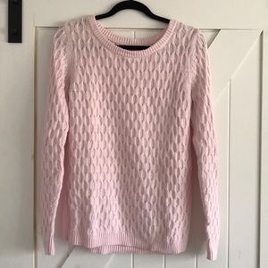 Light Pink Cable Knit Sweater